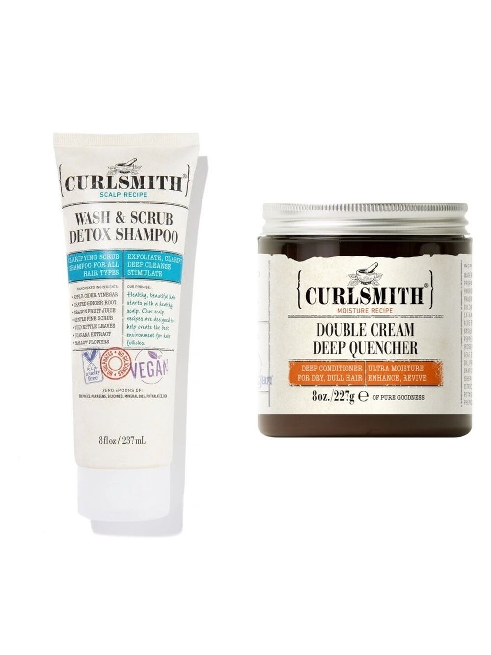 CURLSMITH
Double Cream Deep Quencher & Wash & Scrub Detox Shampoo